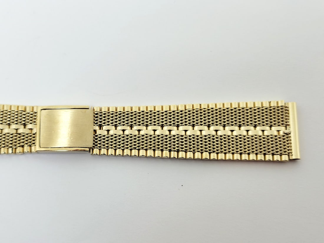 SOLID 14k Yellow GOLD Watch Bracelet to fit 17 mm Logs* EXLNT 35.1 grams - 2