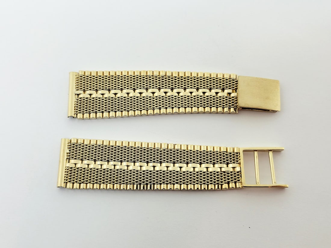 SOLID 14k Yellow GOLD Watch Bracelet to fit 17 mm Logs* EXLNT 35.1 grams - 8