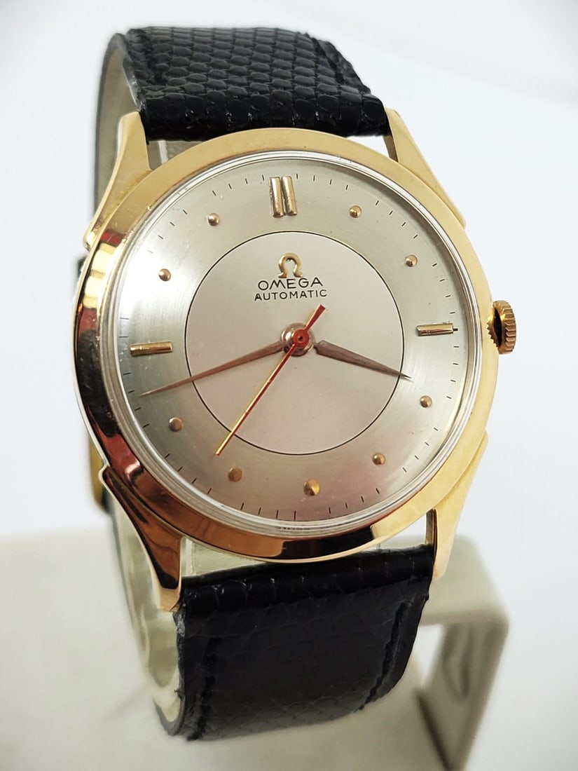 Solid 18k Rose OMEGA Men's AUTOMATIC Watch* Cal 28.10.RA.SC.PC c.1950s* EXLNT - 2