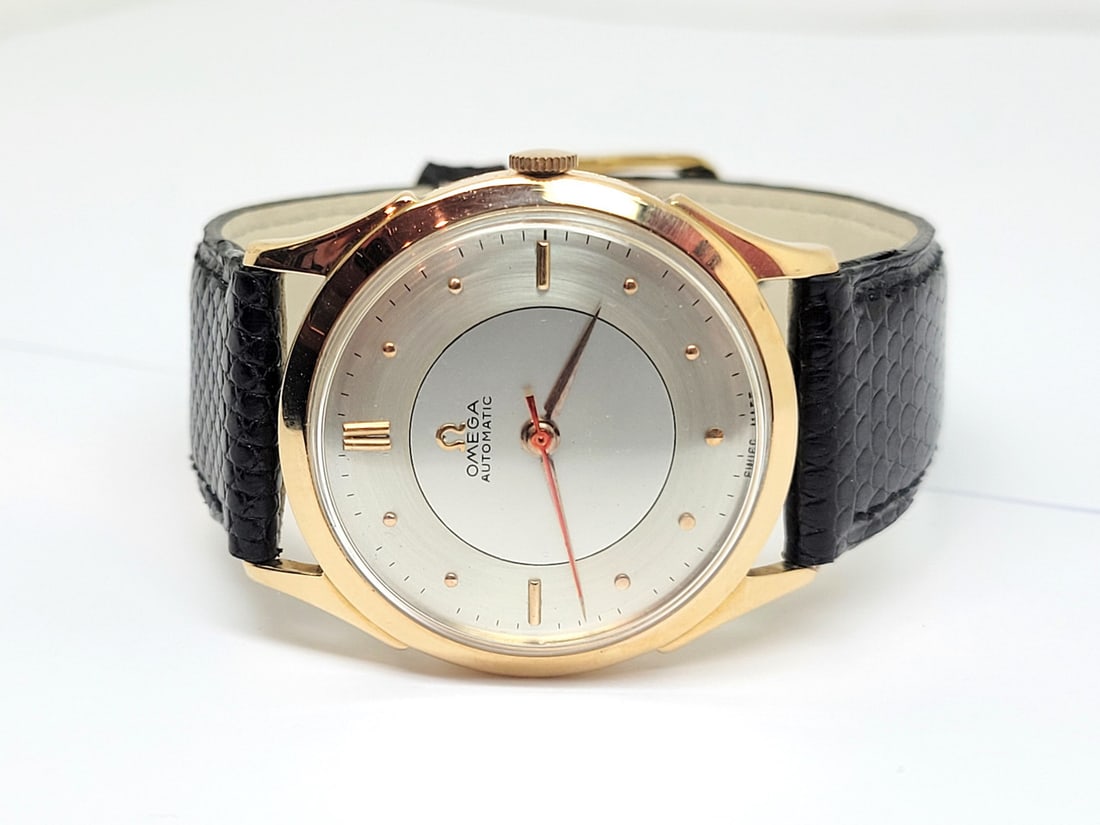 Solid 18k Rose OMEGA Men's AUTOMATIC Watch* Cal 28.10.RA.SC.PC c.1950s* EXLNT - 3