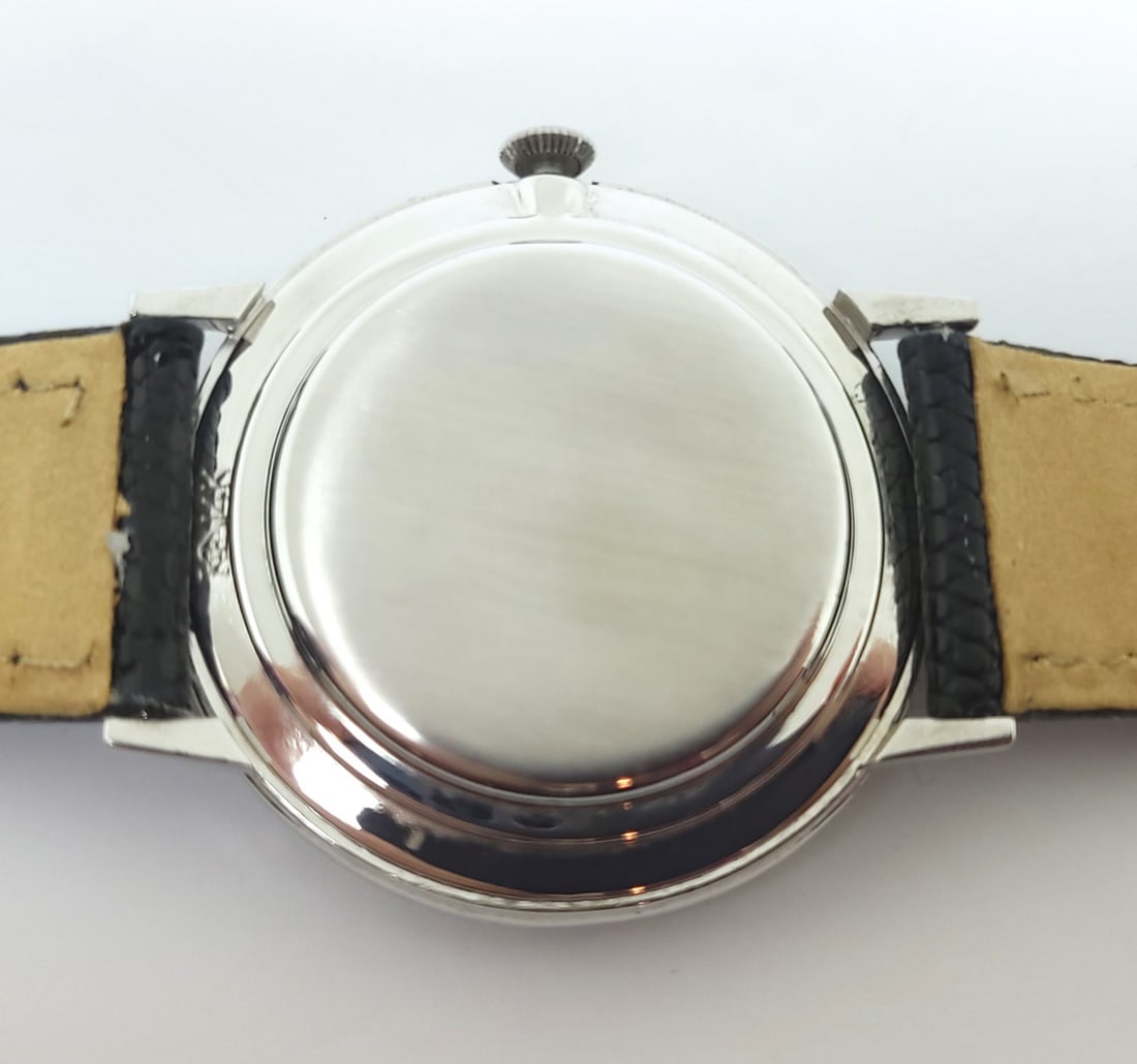 Vintage 14k White LONGINES Winding Watch Ref 179 c.1950s Cal 23Z with Diamonds - 9