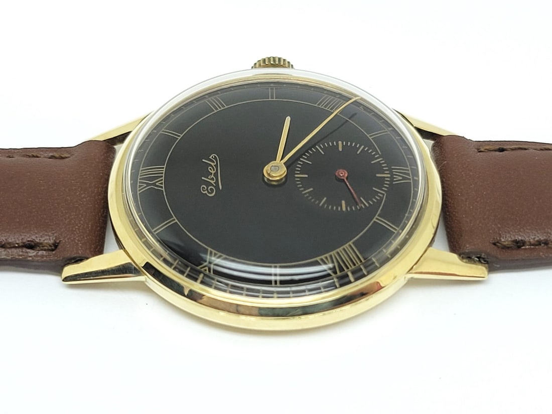 Vintage Unisex 14k Gold EBEL Winding Watch 1950s Cal 112N Ref 16002 EXLNT RARE - 6