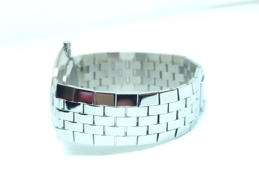 Steel MOVADO Faceto 84.45.1892 Diamond Wrist Watch 38 mm Black Dial Quartz EXLNT - 3