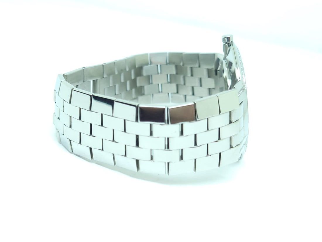 Steel MOVADO Faceto 84.45.1892 Diamond Wrist Watch 38 mm Black Dial Quartz EXLNT - 5