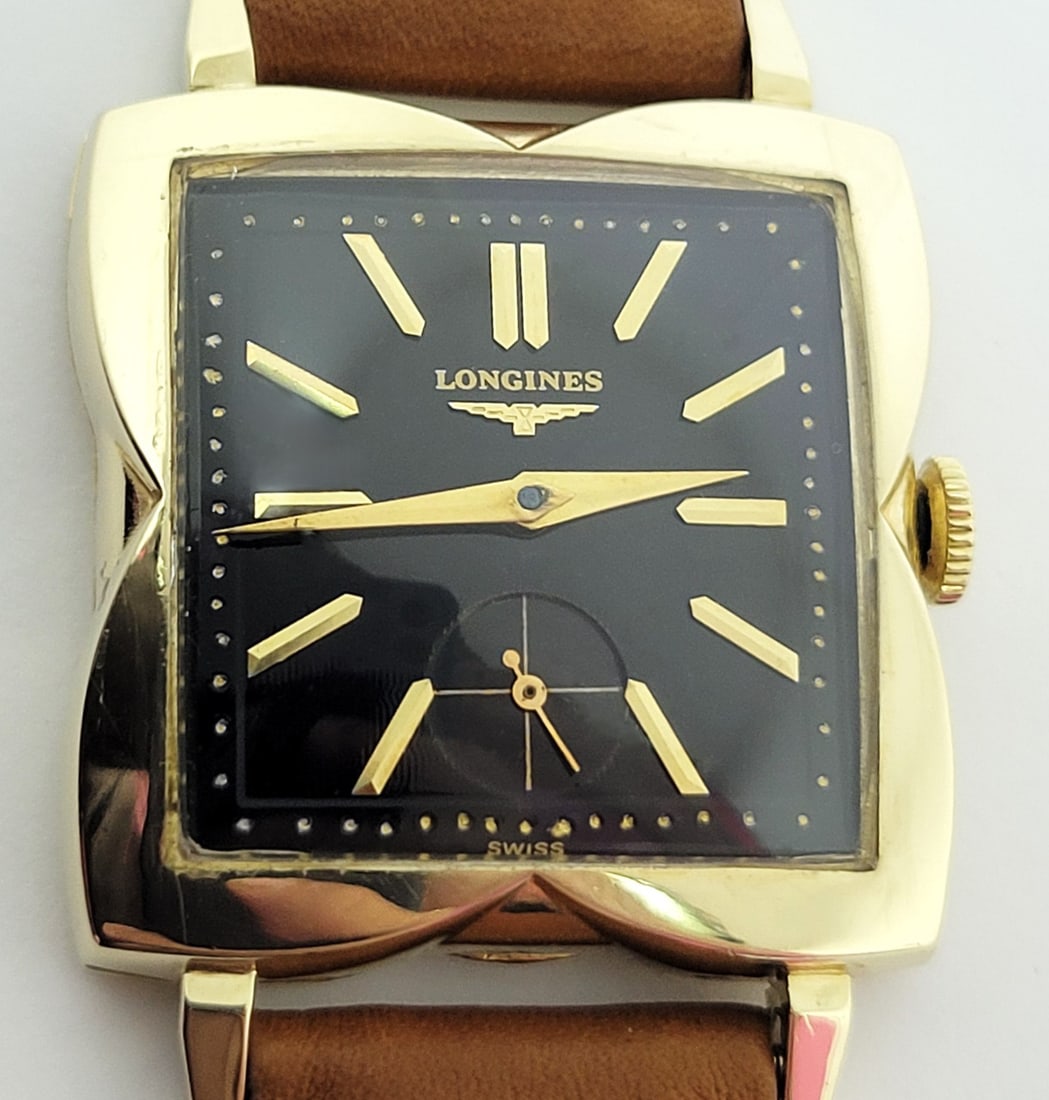 Vintage Solid 14k LONGINES Men's Winding Watch 1796 Cal 23Z 1950s EXLNT RARE (1 of 11)