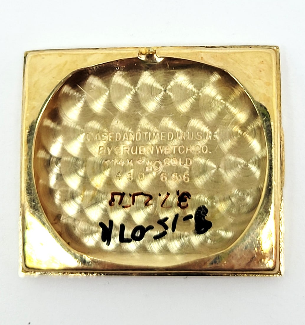 Vintage 14k Yellow GRUEN PRECISION Men's Winding Watch Cal.430 c.1940s* EXLNT - 11