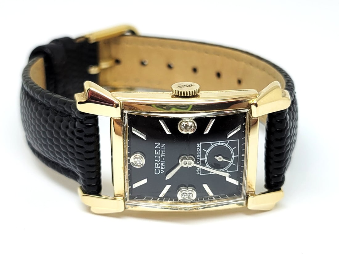 Vintage 14k Yellow GRUEN PRECISION Men's Winding Watch Cal.430 c.1940s* EXLNT - 3