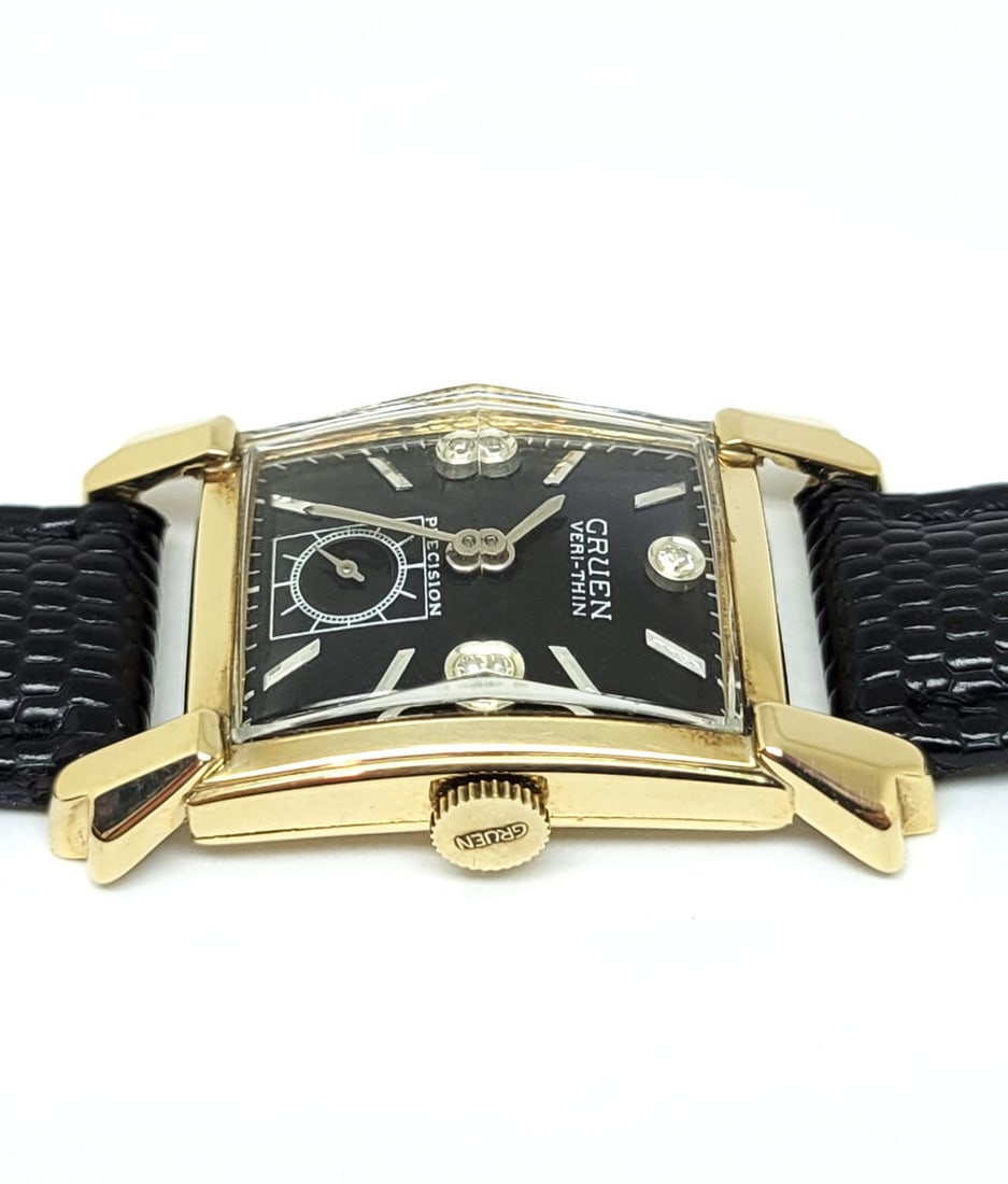 Vintage 14k Yellow GRUEN PRECISION Men's Winding Watch Cal.430 c.1940s* EXLNT - 7