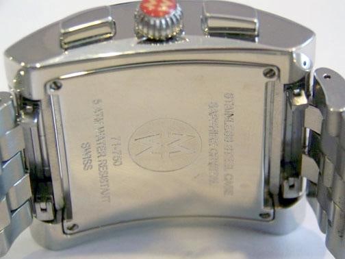 S/Steel MICHELE MW2 Square Chronograph Watch* EXLNT - 10