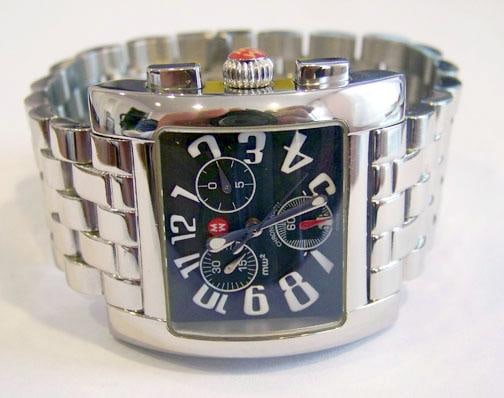 S/Steel MICHELE MW2 Square Chronograph Watch* EXLNT - 4