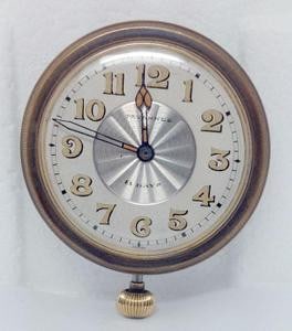 Large Swiss 6 Jewels TAVANNES Watch Co 8 Day Car or Table Clock Watch* SERVICED (1 of 8)