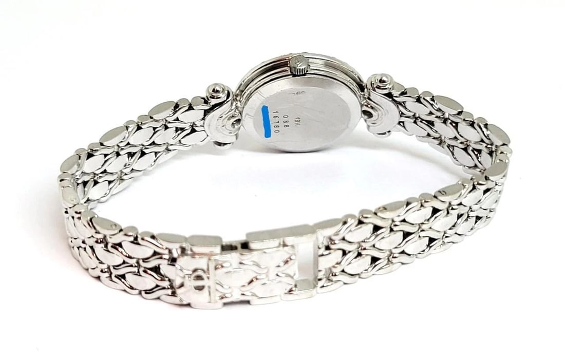 Vintage 18k White Gold BAUME & MERCIER Ladies Watch 16780 with Diamonds* EXLNT - 8