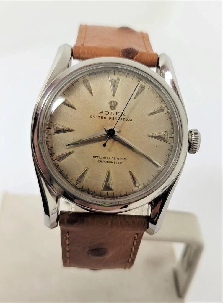Vintage ROLEX OYSTER PERPETUAL Bubble Back Automatic Bombay Watch c1948 Ref.5018 (1 of 9)
