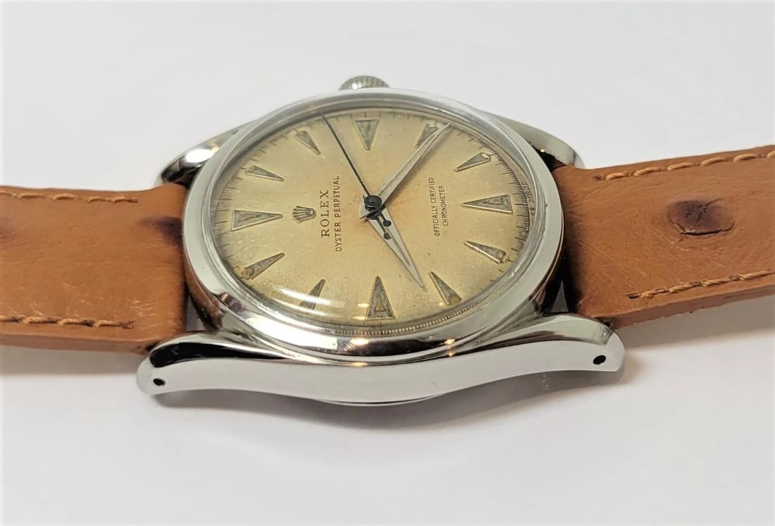 Vintage ROLEX OYSTER PERPETUAL Bubble Back Automatic Bombay Watch c1948 Ref.5018 - 8