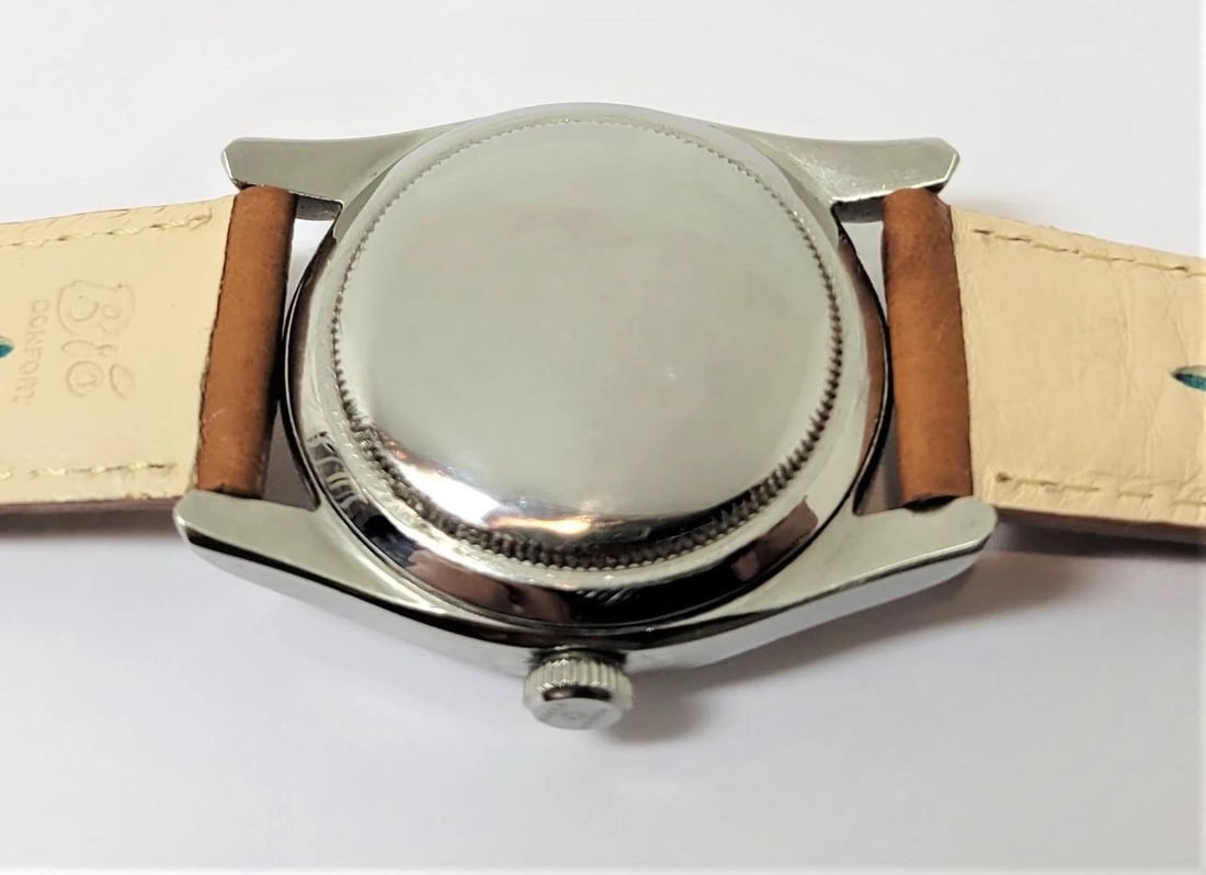 Vintage ROLEX OYSTER PERPETUAL Bubble Back Automatic Bombay Watch c1948 Ref.5018 - 9