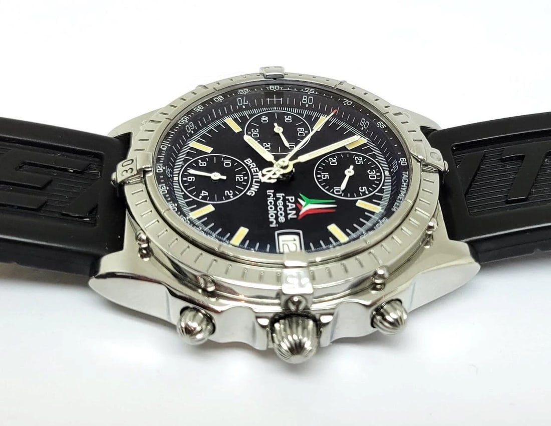 Mensl BREITLING CHRONOMAT Automatic PAN Frecce Tricolori A13050.1 Watch* EXLNT - 7