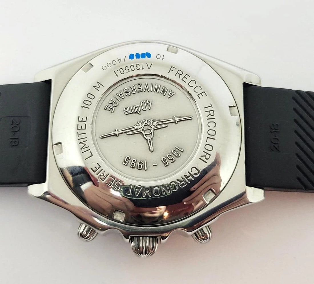 Mensl BREITLING CHRONOMAT Automatic PAN Frecce Tricolori A13050.1 Watch* EXLNT - 9