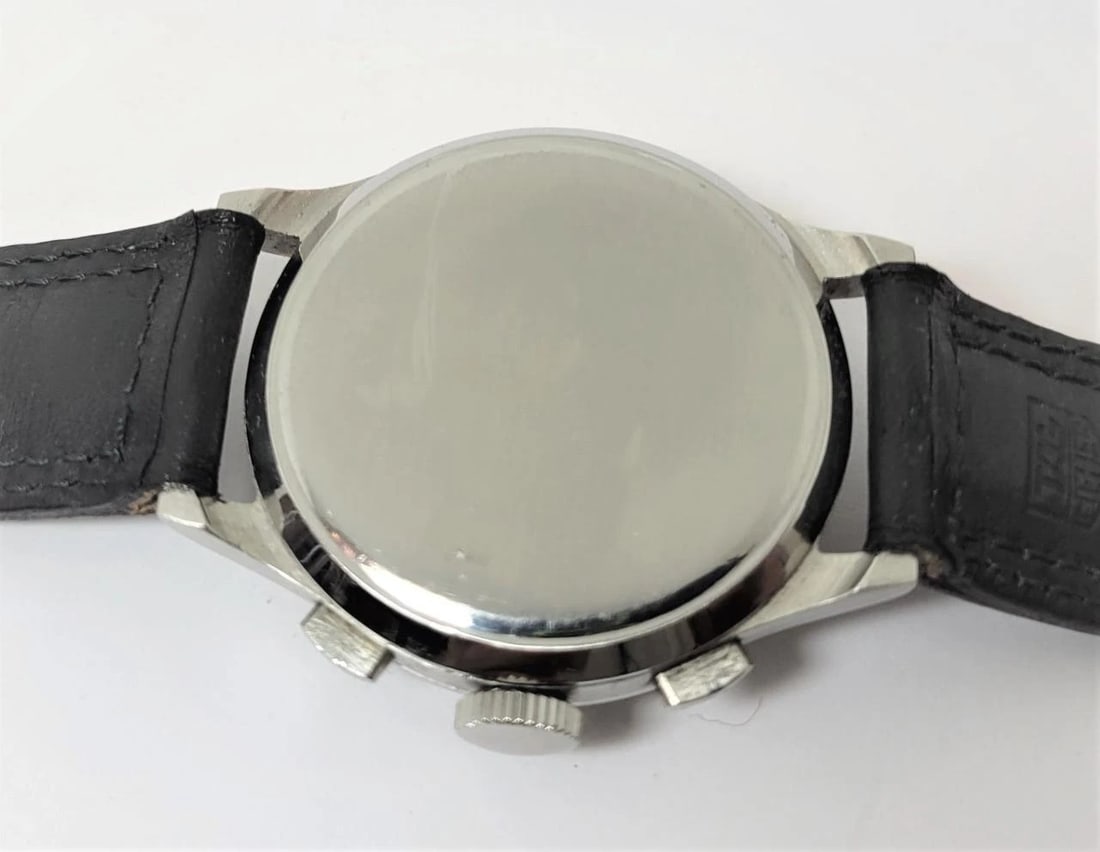 Vintage Mens S/Steel HEUER Winding Chronograph Watch 345 Valjoux 71 1940s EXLNT - 9