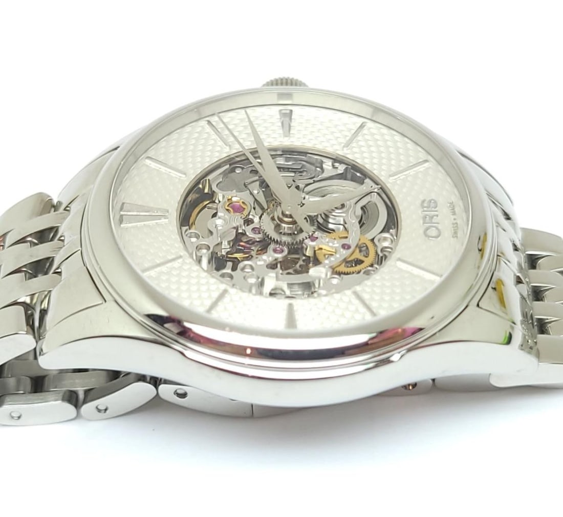 Ladies S/Steel ORIS Skeleton Automatic Watch Ref 01 560 7724 4051-07 8 17 79 - 10