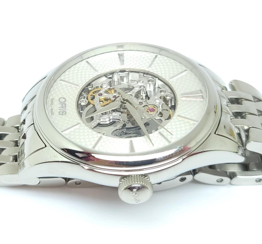 Ladies S/Steel ORIS Skeleton Automatic Watch Ref 01 560 7724 4051-07 8 17 79 - 12