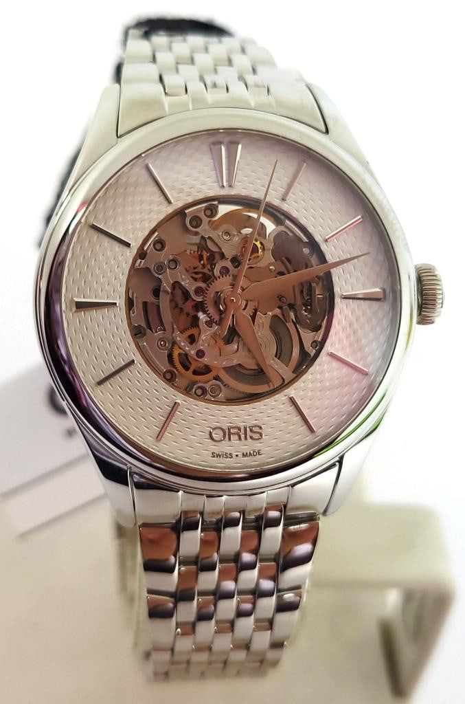 Ladies S/Steel ORIS Skeleton Automatic Watch Ref 01 560 7724 4051-07 8 17 79 (1 of 13)