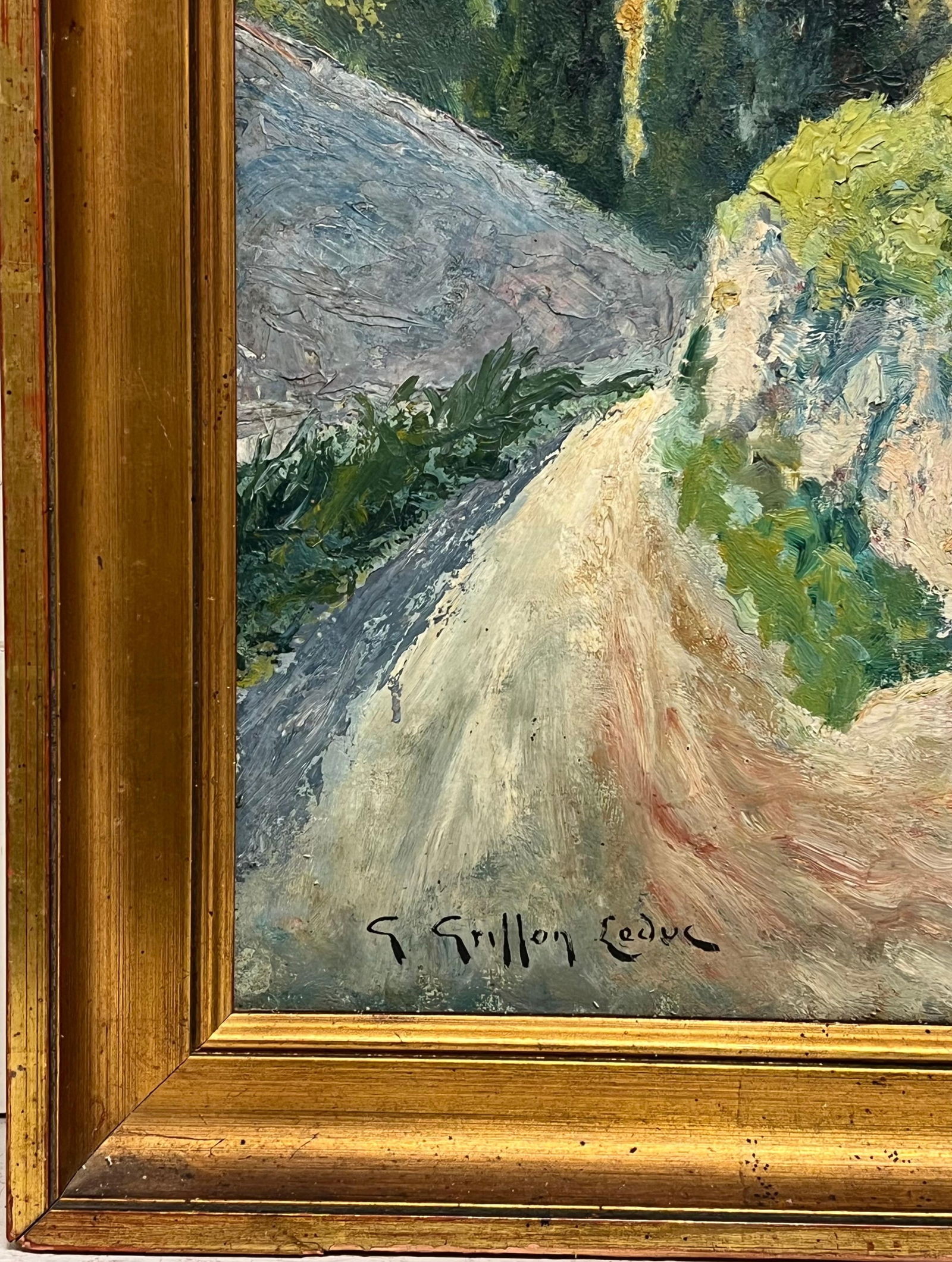 French School; Mid 20th Century French Post-Impressionist Landscape Pine Trees Coastal Path - 2