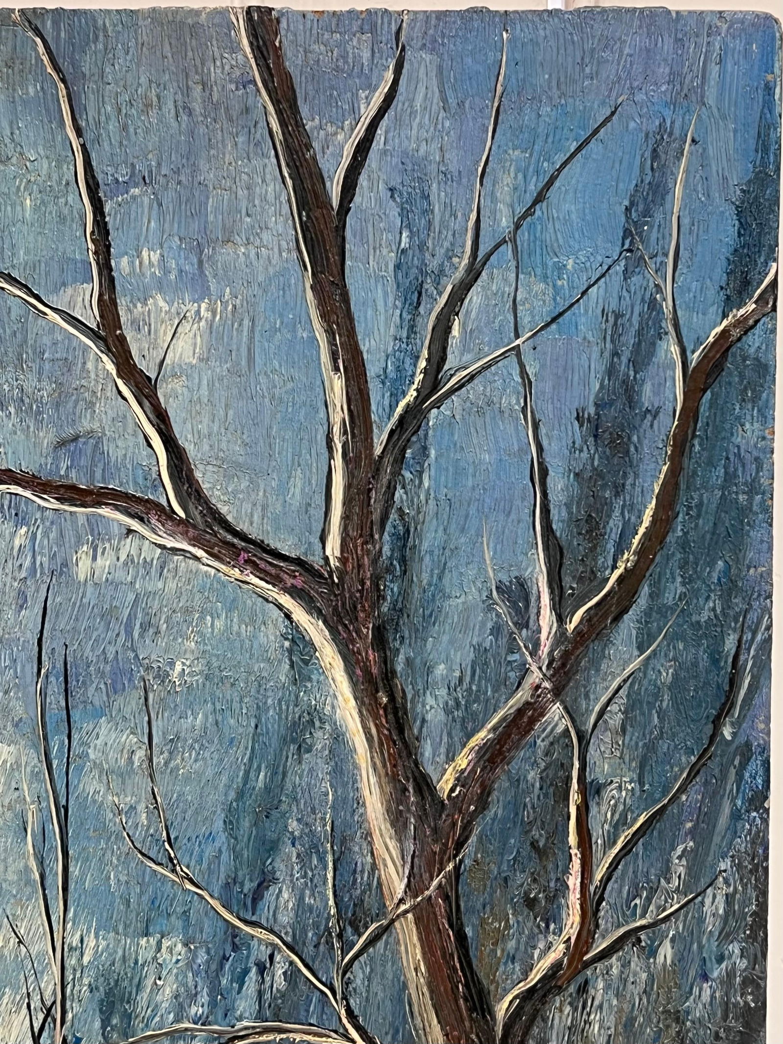 Jean Fourie; Bare Trees Along a Riverbend in Winter Light Oil Landscape Painting - 5