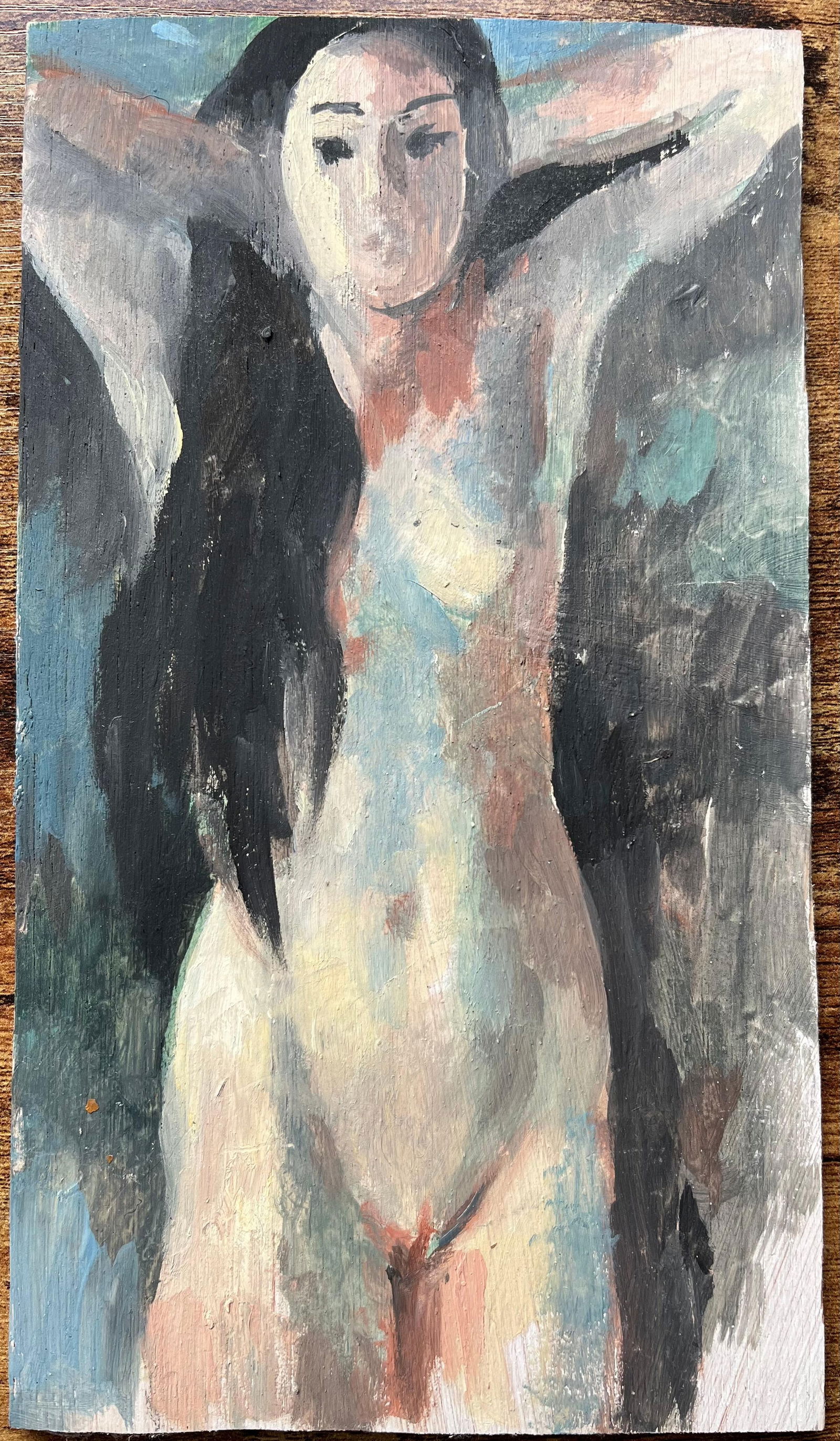 Bernadette Kelly; French Impressionist Oil Painting of a Figure Woman with Flowing Hair - 2