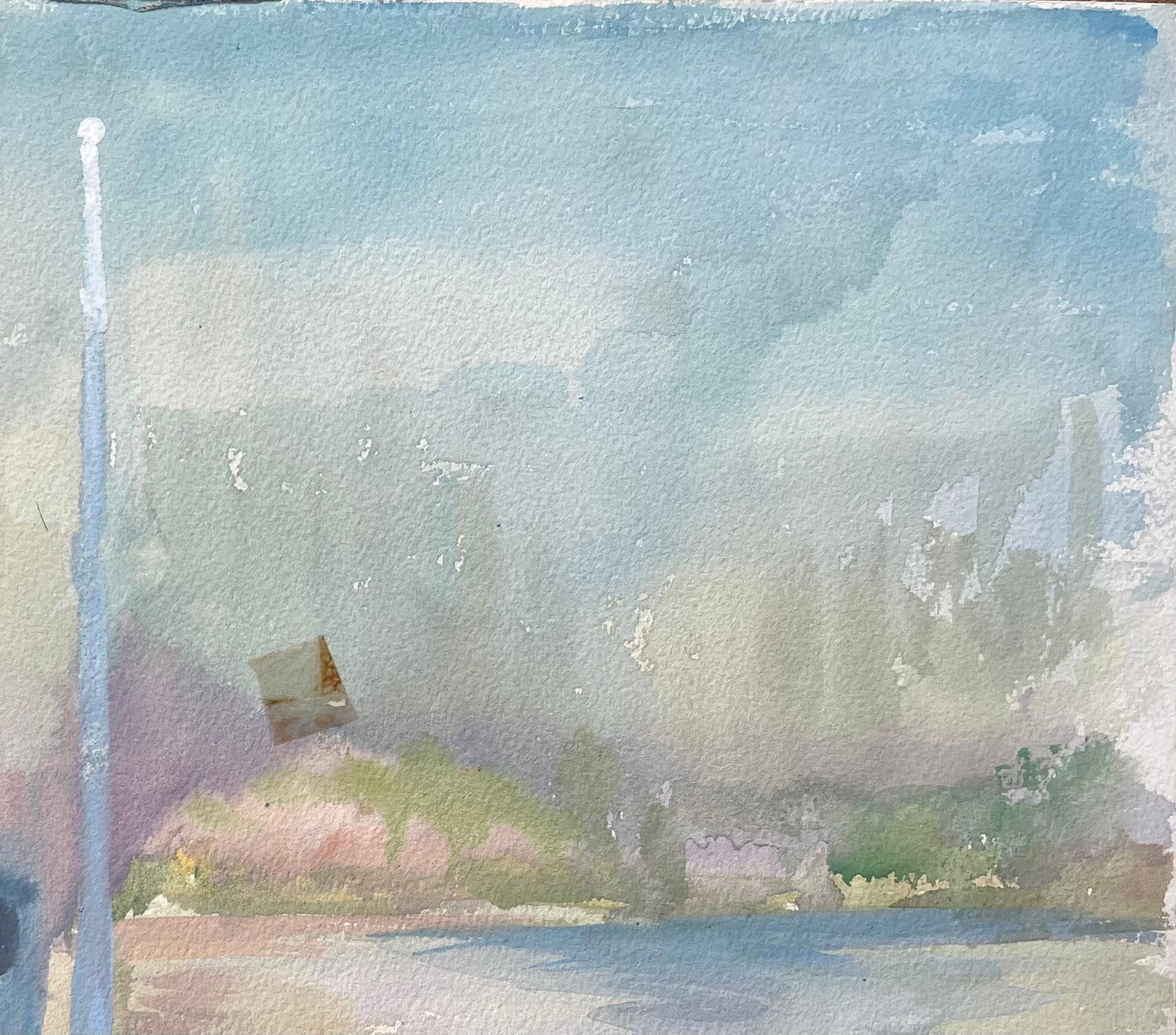 Anne Marie Migette Perard; Mid-Century French Watercolour of Fishing Boats and Lighthouse on a Quiet - 8