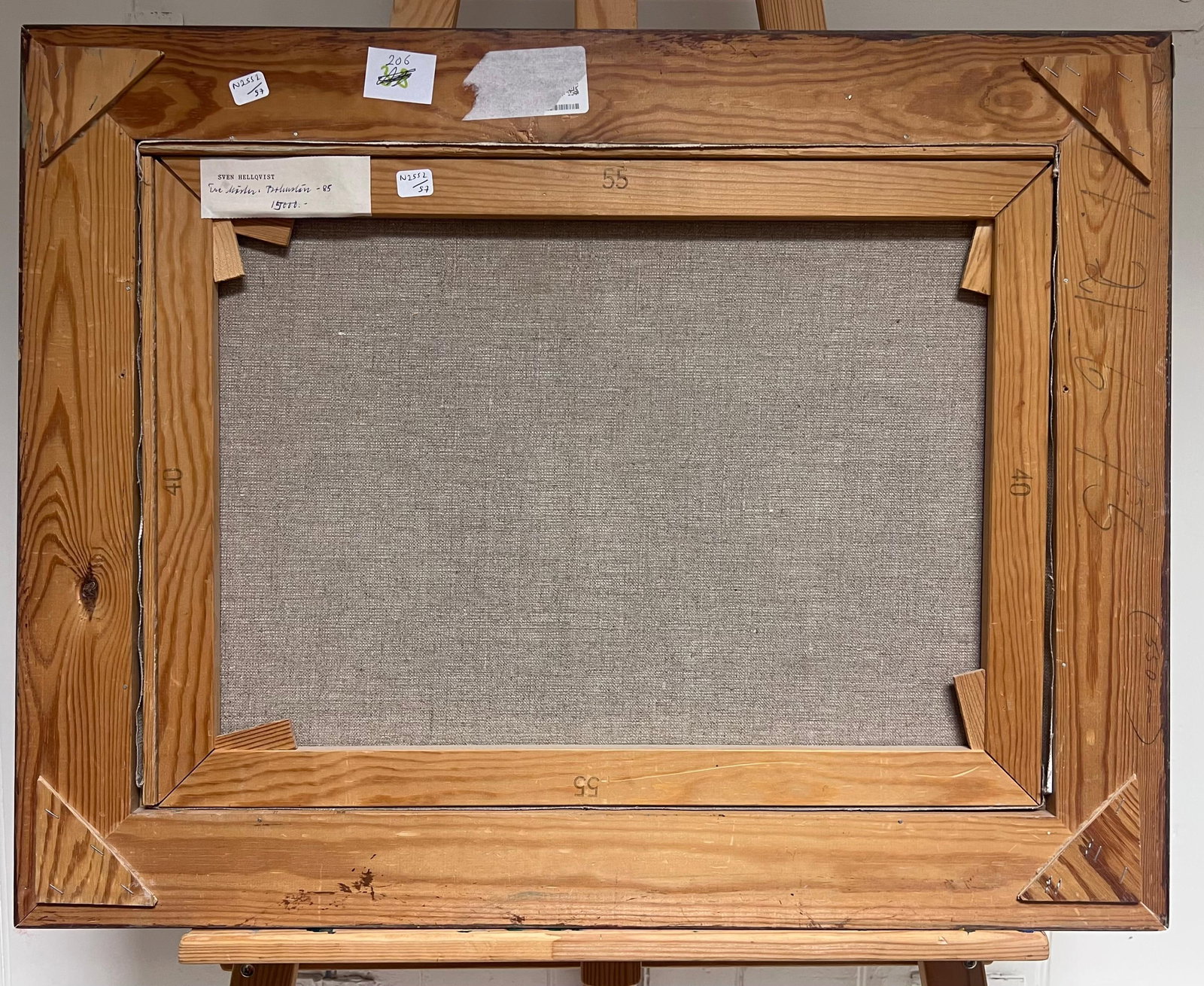 Sven Erik Hellqvist (1916-1997); Three Horses in the Green Grass Meadow Large 20th Century Oil - 15