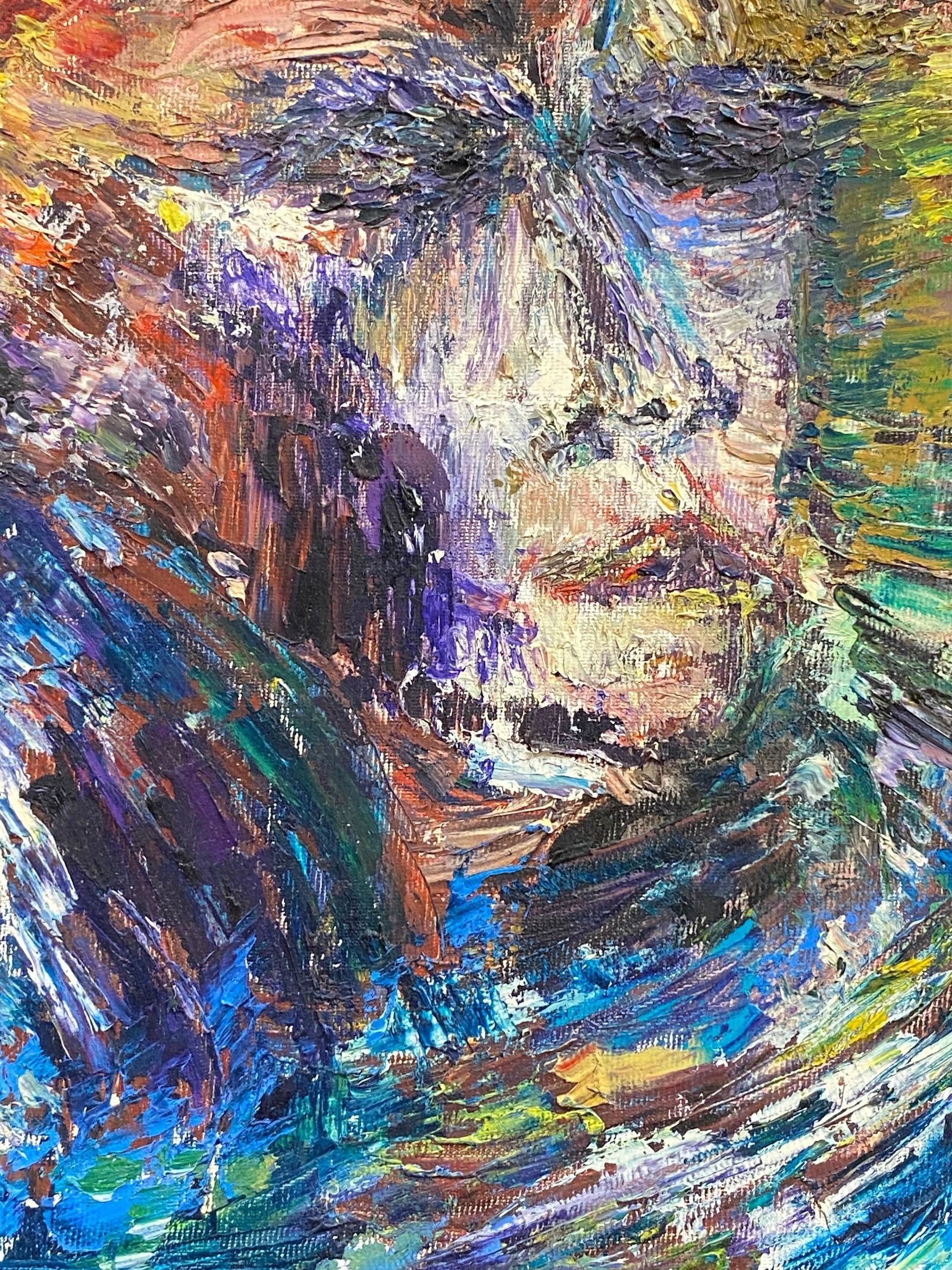 20th Century Original French Expressionist Portrait Oil Painting, 20th Century - 13