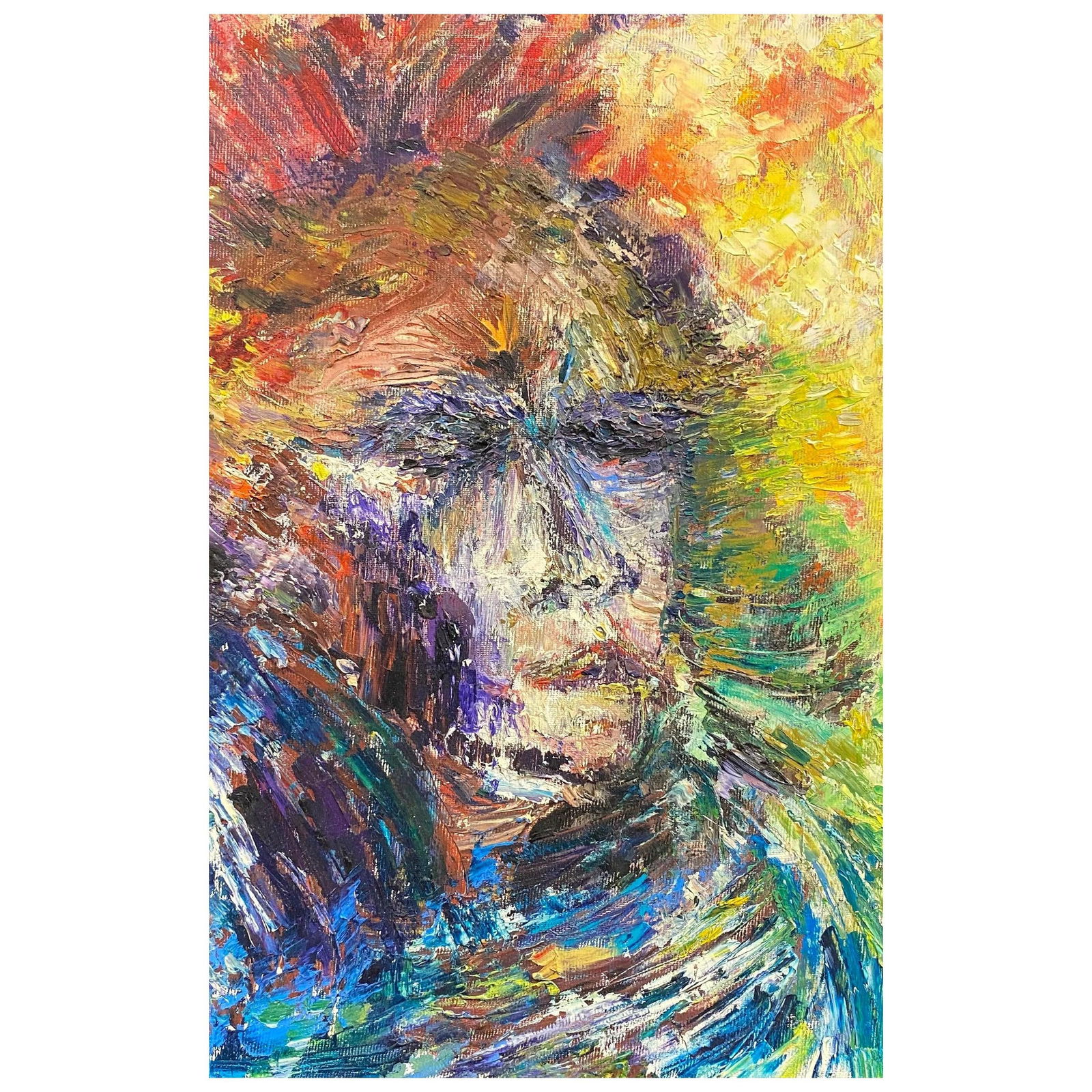 20th Century Original French Expressionist Portrait Oil Painting, 20th Century - 4