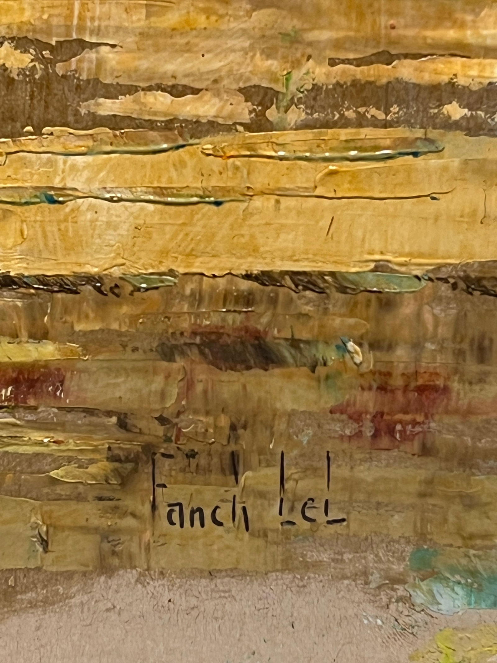 Fanch Lel; French Impressionist Boat In Still Shore in the Lighthouse Golden Sunset Oil, 2000 - 4