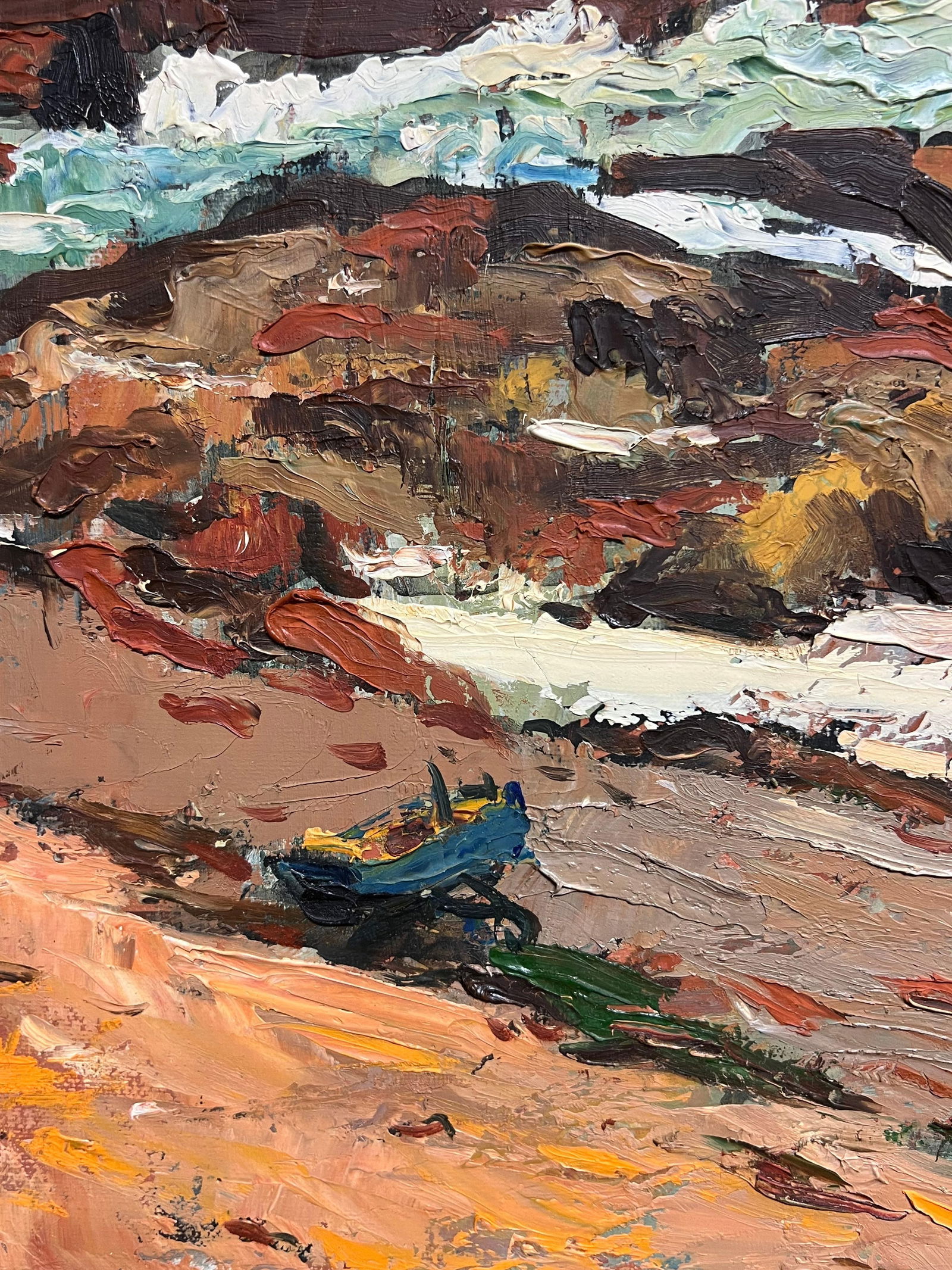 Georges Bordonove; Dramatic Coastal Seascape with Stormy Sky Expressive Textured Oil Painting, 1965 - 10