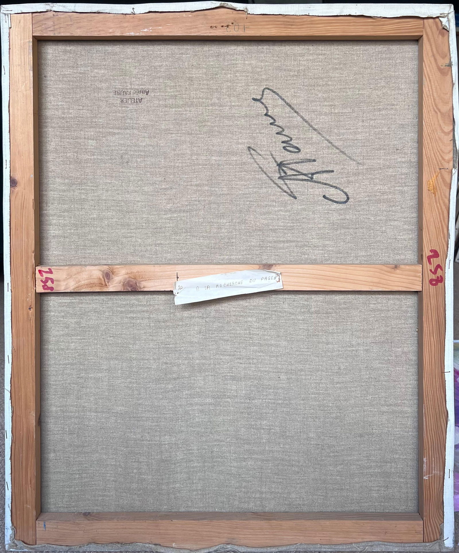 Annie Faure; Candle Lit Interior Candle Lit Book Room 20th Century French Oil Painting - 3