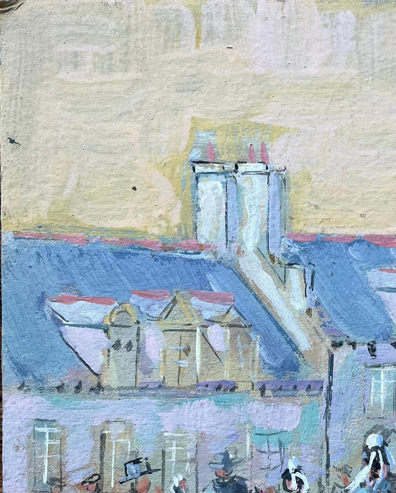 F.T Roussel; French Village Gathering Scene with Breton Figures and Slate Rooftops, 1999 - 11