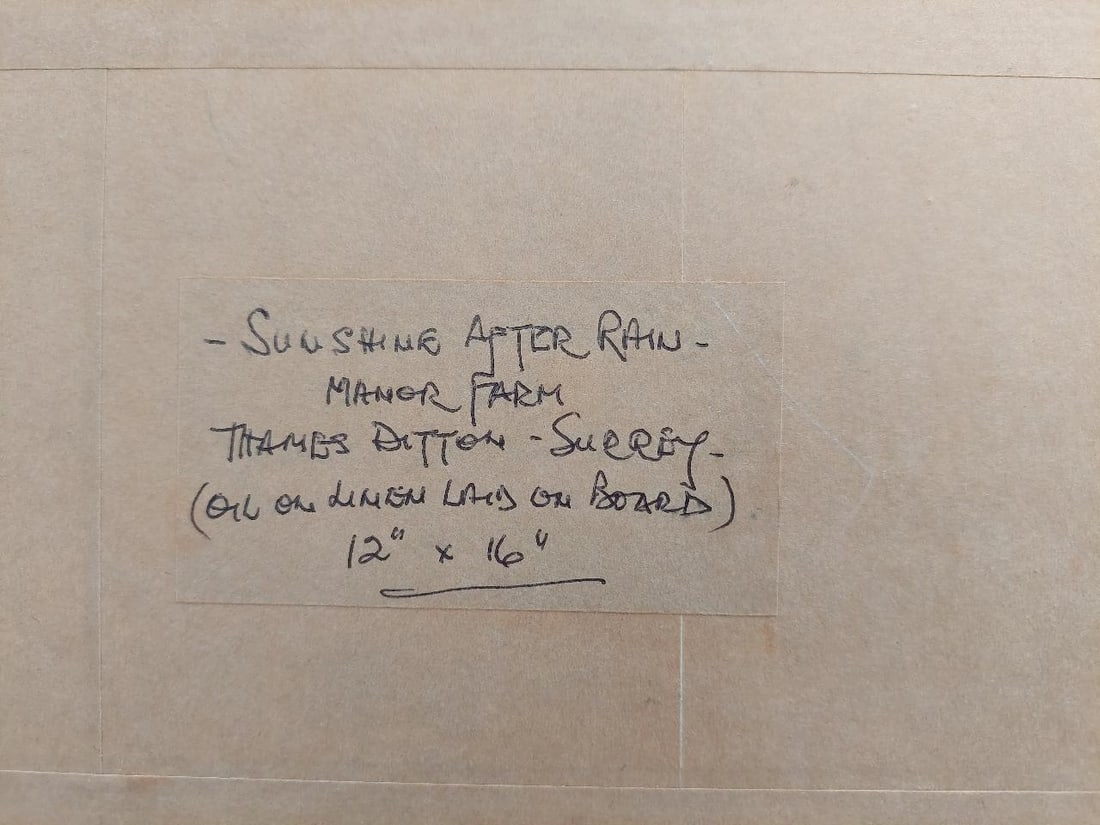 English School; Traditional English Painting Chickens at Farm in Thames Ditton Surrey, 20th Century - 3