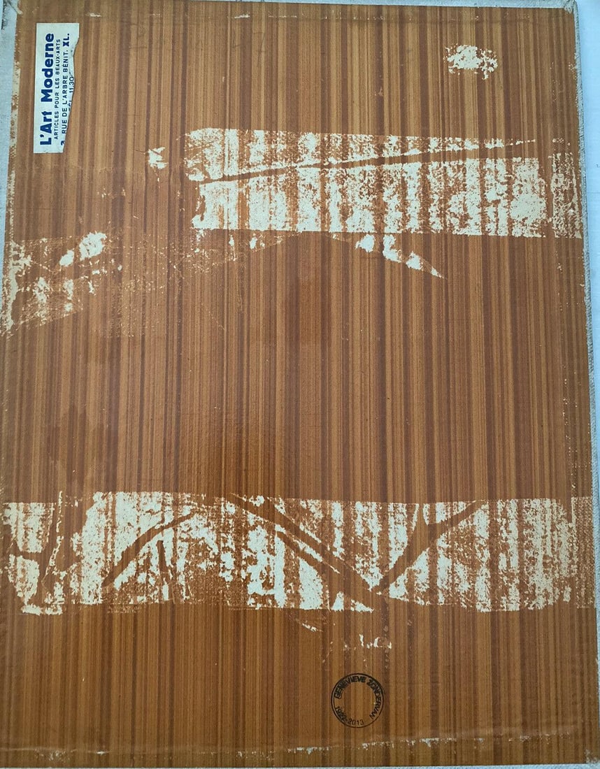 Genevieve Zondervan, French Oil Painting, Paris Park Scene Statues, circa 1950s - 3