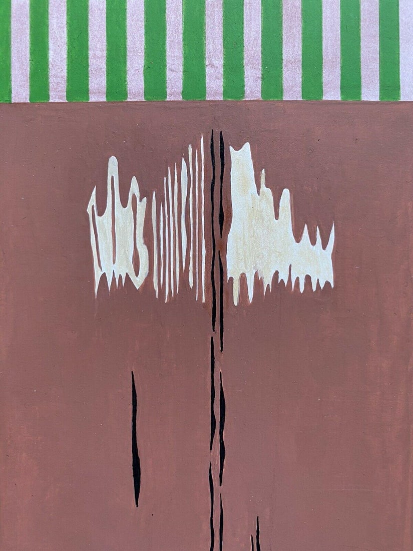 Arlette Martin 1980's French Geometric Abstract Painting, Signed, 20th Century - 3