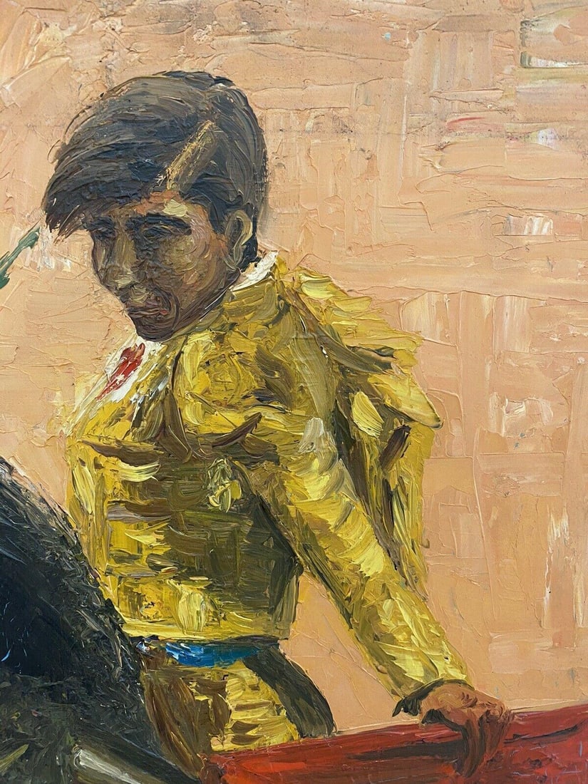 Fernand Audet French Impressionist Oil, The Matador & Bull Fight, Mid-20th Century - 8