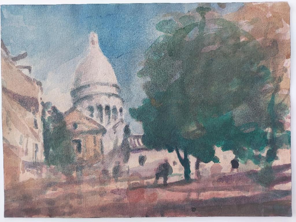French Modernist Cubist Painting Montmartre Paris, 20th Century - 17