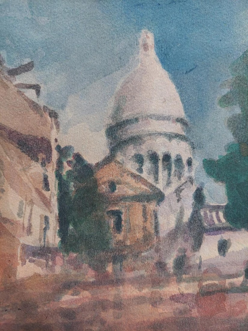 French Modernist Cubist Painting Montmartre Paris, 20th Century - 2