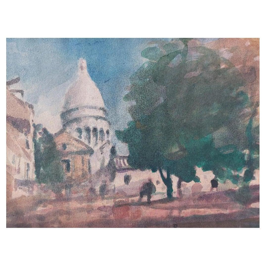 French Modernist Cubist Painting Montmartre Paris, 20th Century - 7