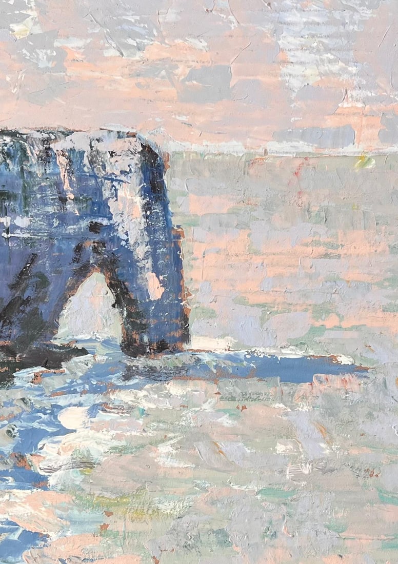 Fanch Lel; French Impressionist Seascape of Étretat Cliffs Normandy Coast - 10