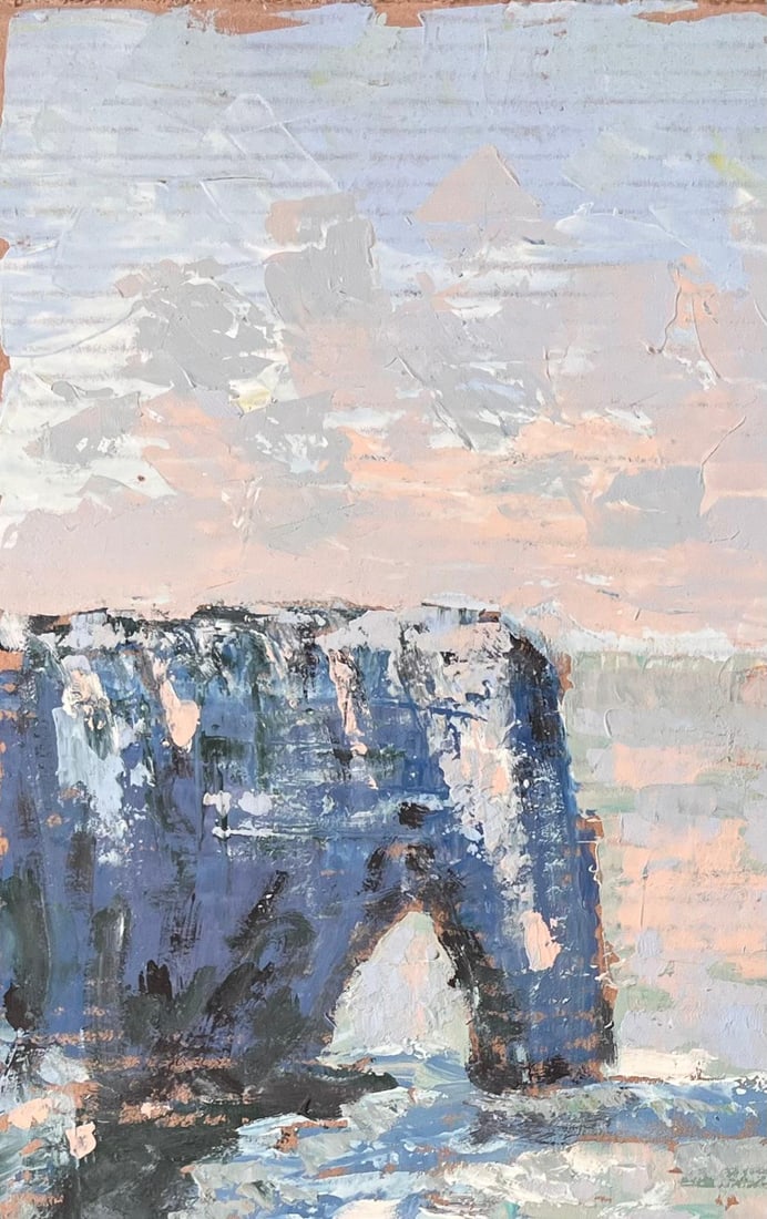 Fanch Lel; French Impressionist Seascape of Étretat Cliffs Normandy Coast - 14