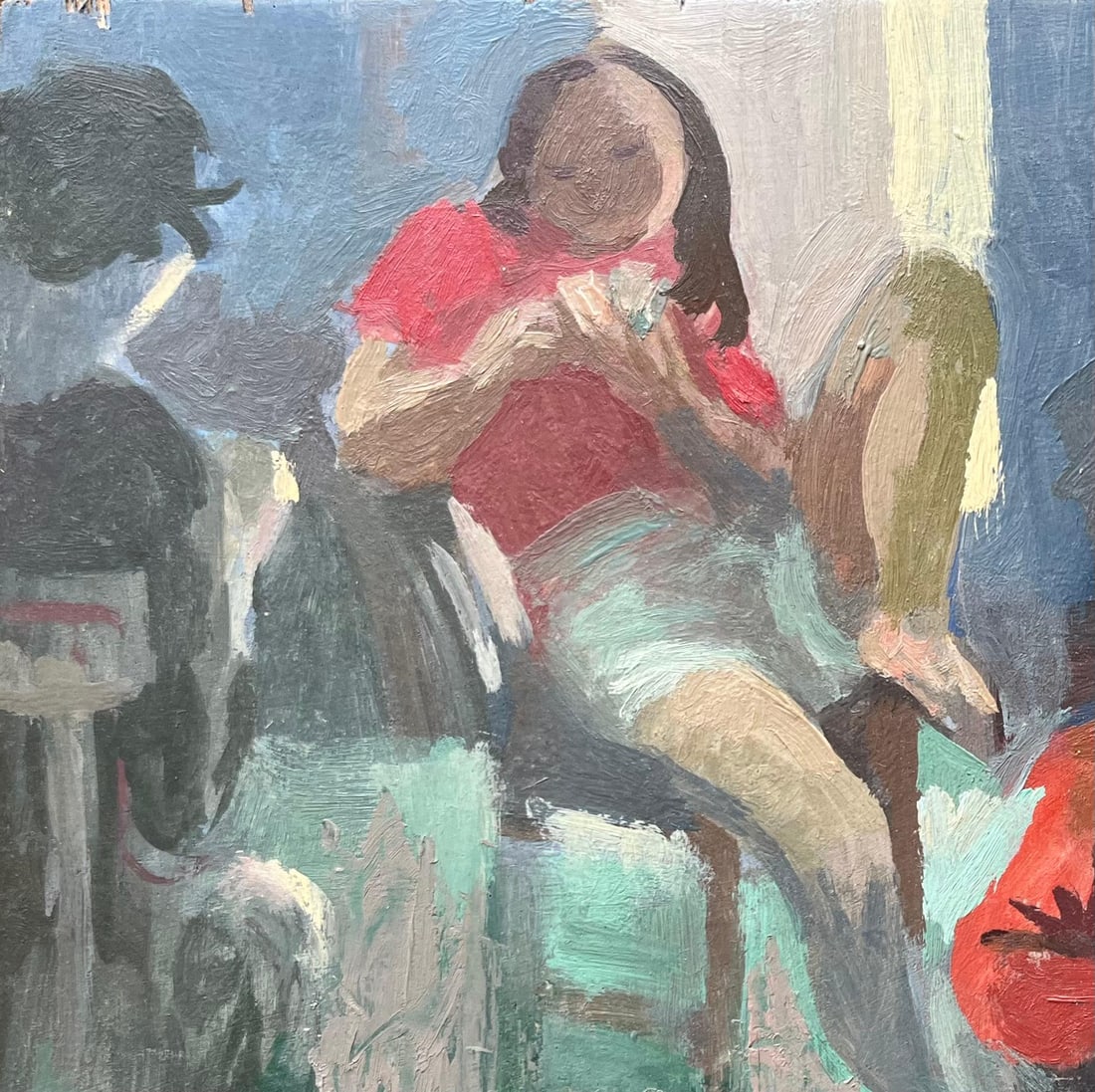 Bernadette Kelly; Modernist French Oil Painting Group of Women in an Interior Setting - 16