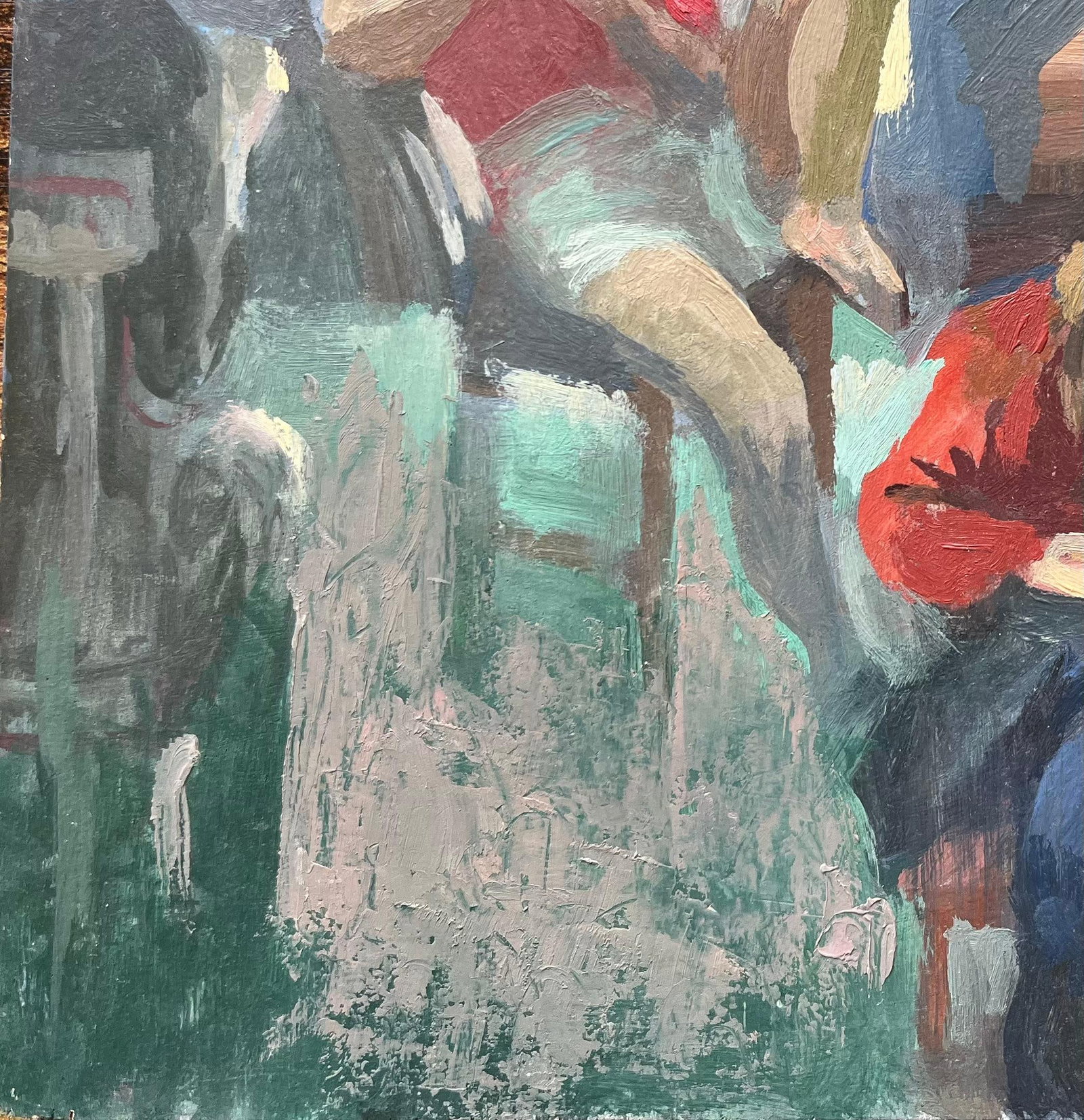 Bernadette Kelly; Modernist French Oil Painting Group of Women in an Interior Setting - 19