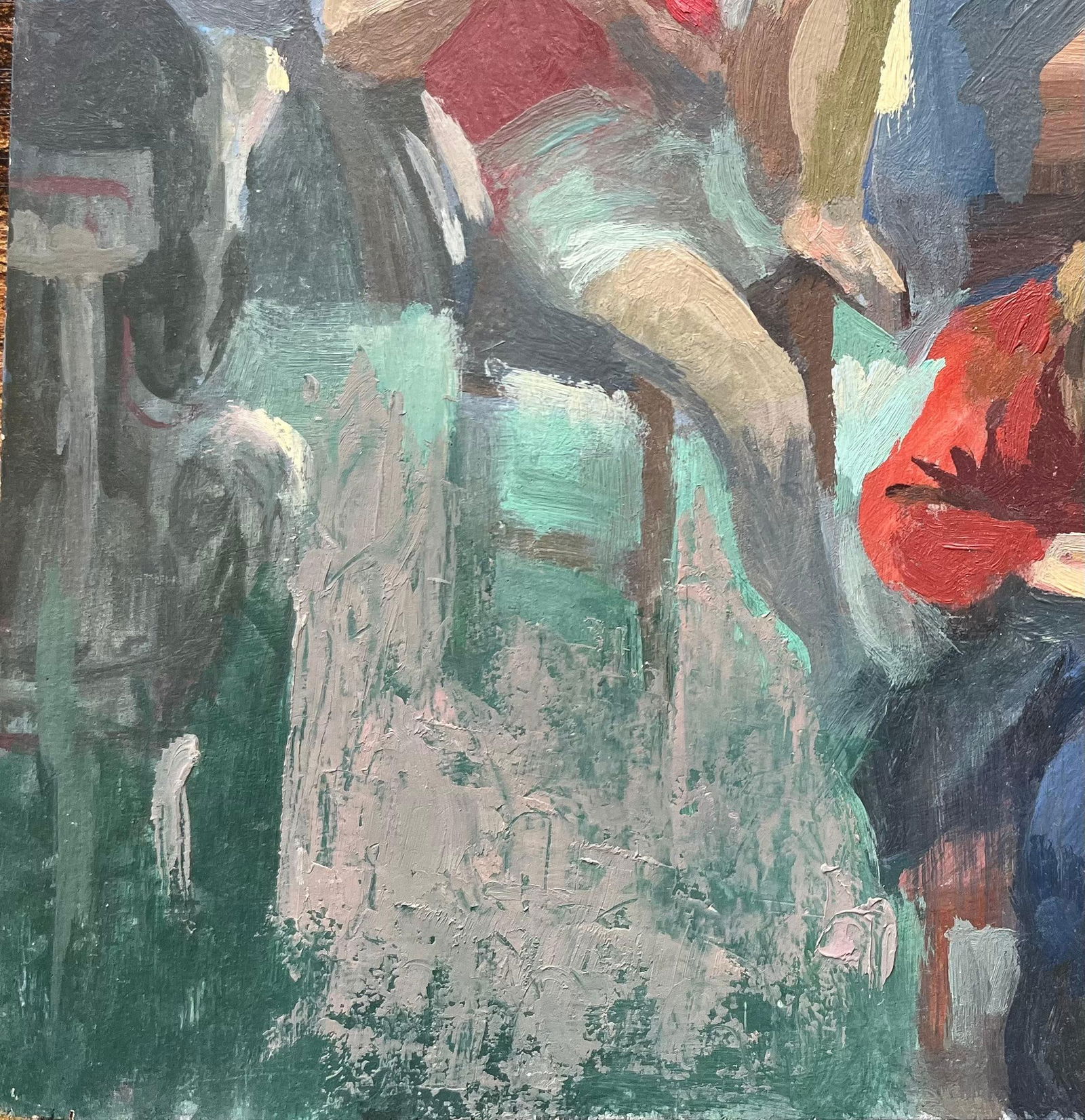 Bernadette Kelly; Modernist French Oil Painting Group of Women in an Interior Setting - 5