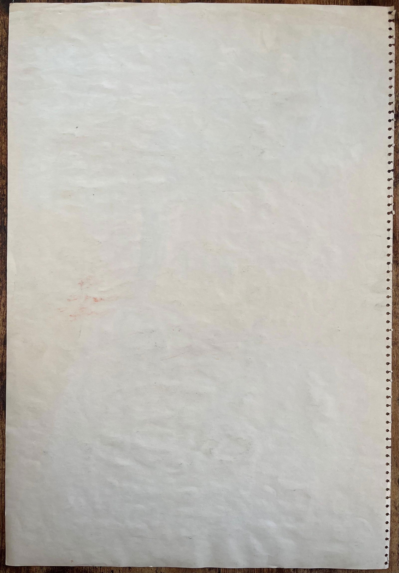 Anne Marie Migette Perard; Mid-Century French Watercolour of Woman Seated in Garden With Pink - 3