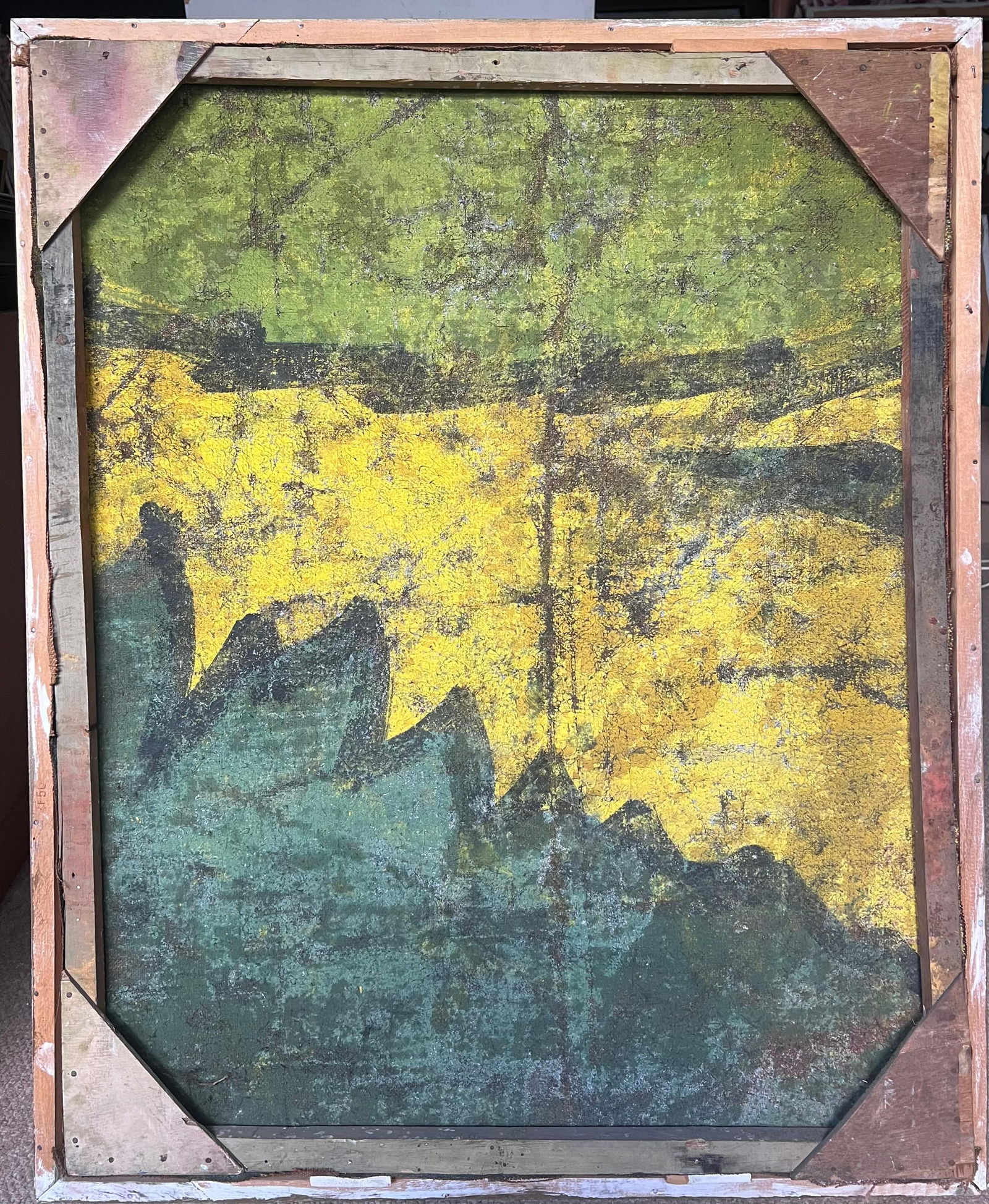 Large 1920's French Nabis School Oil Painting The Annunciation Mary & Angel, 1920's - 13